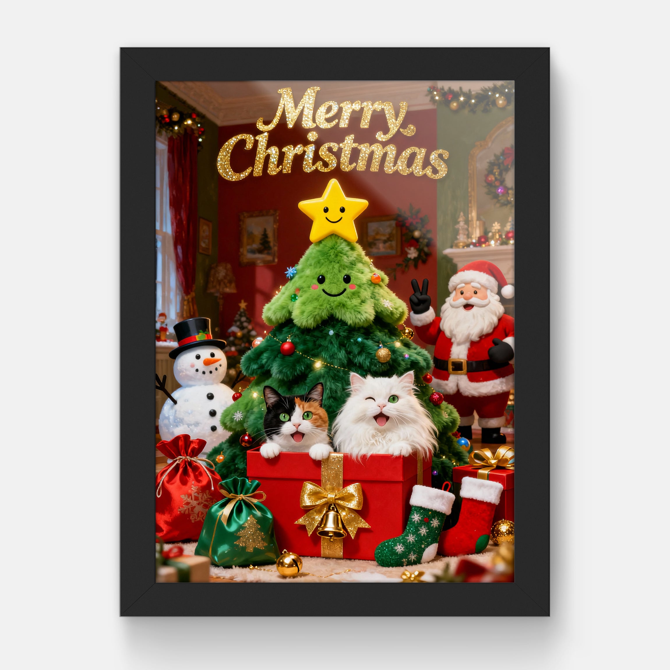 與兩隻寵物共度聖誕節