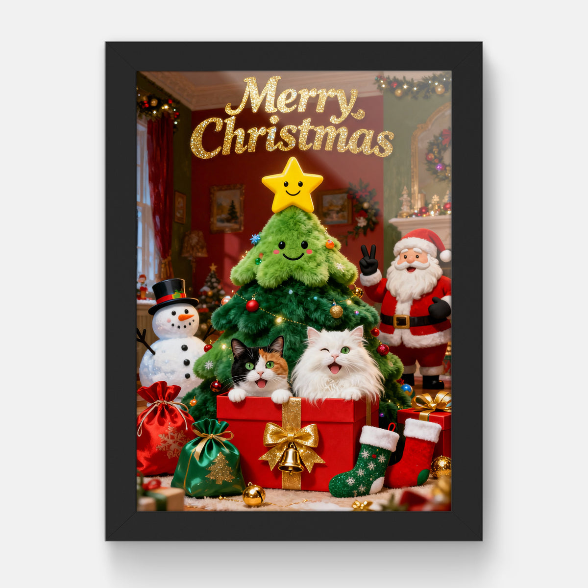 與兩隻寵物共度聖誕節