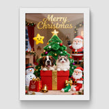 與兩隻寵物共度聖誕節