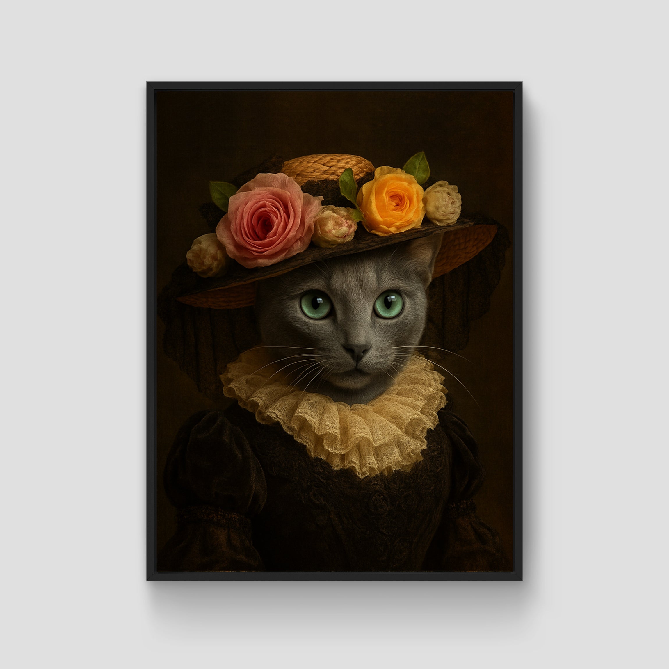 Flower hat Custom Pet Portrait