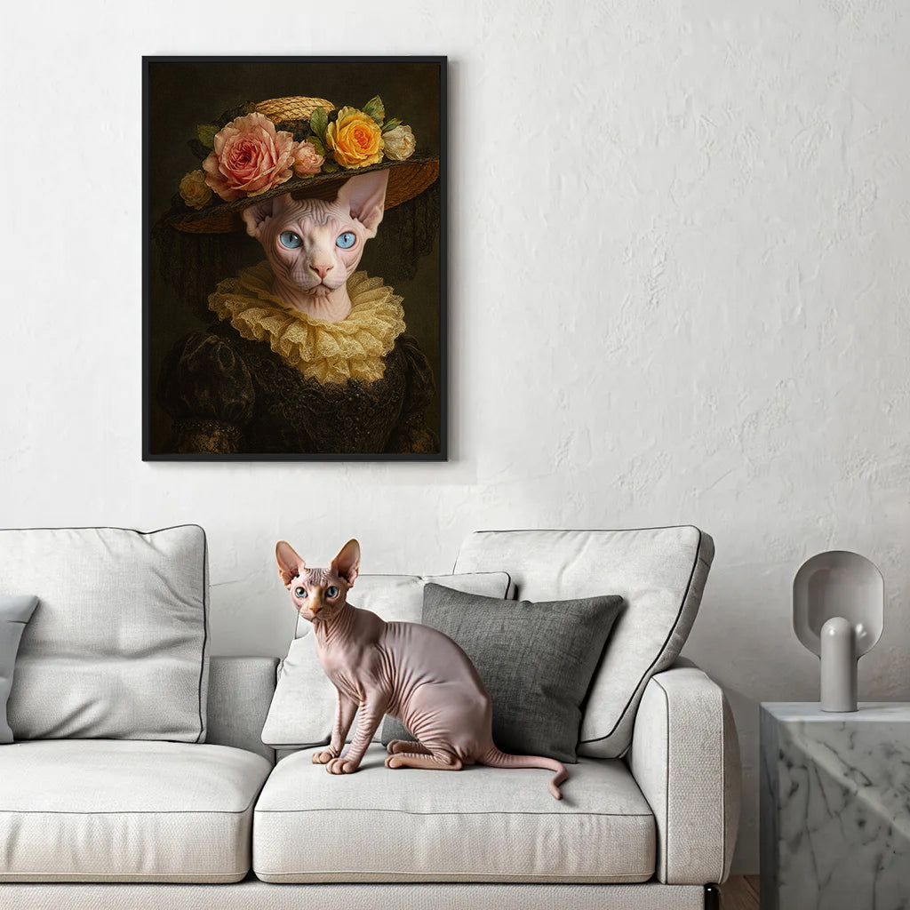 Flower hat Custom Pet Portrait