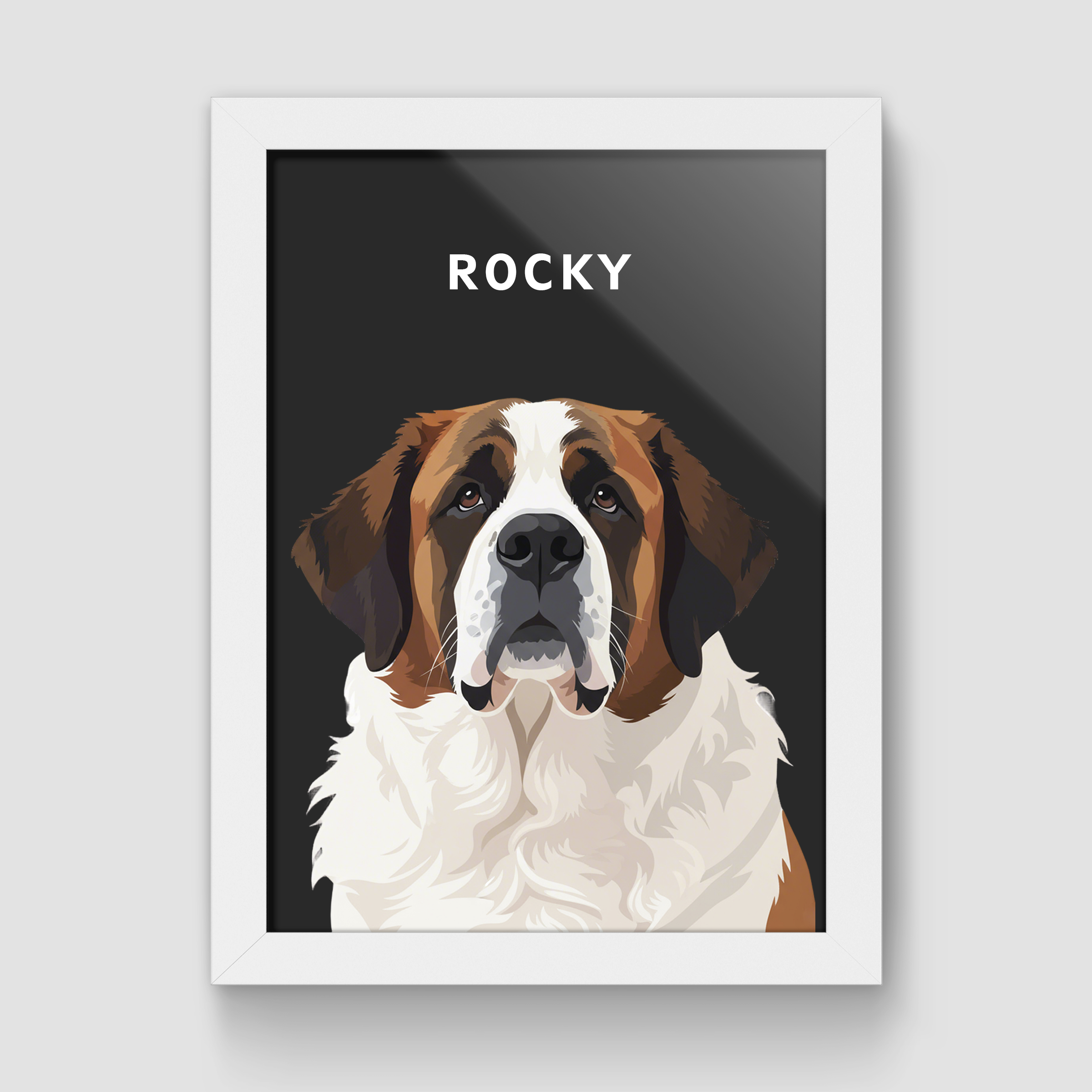 White Frame/Black