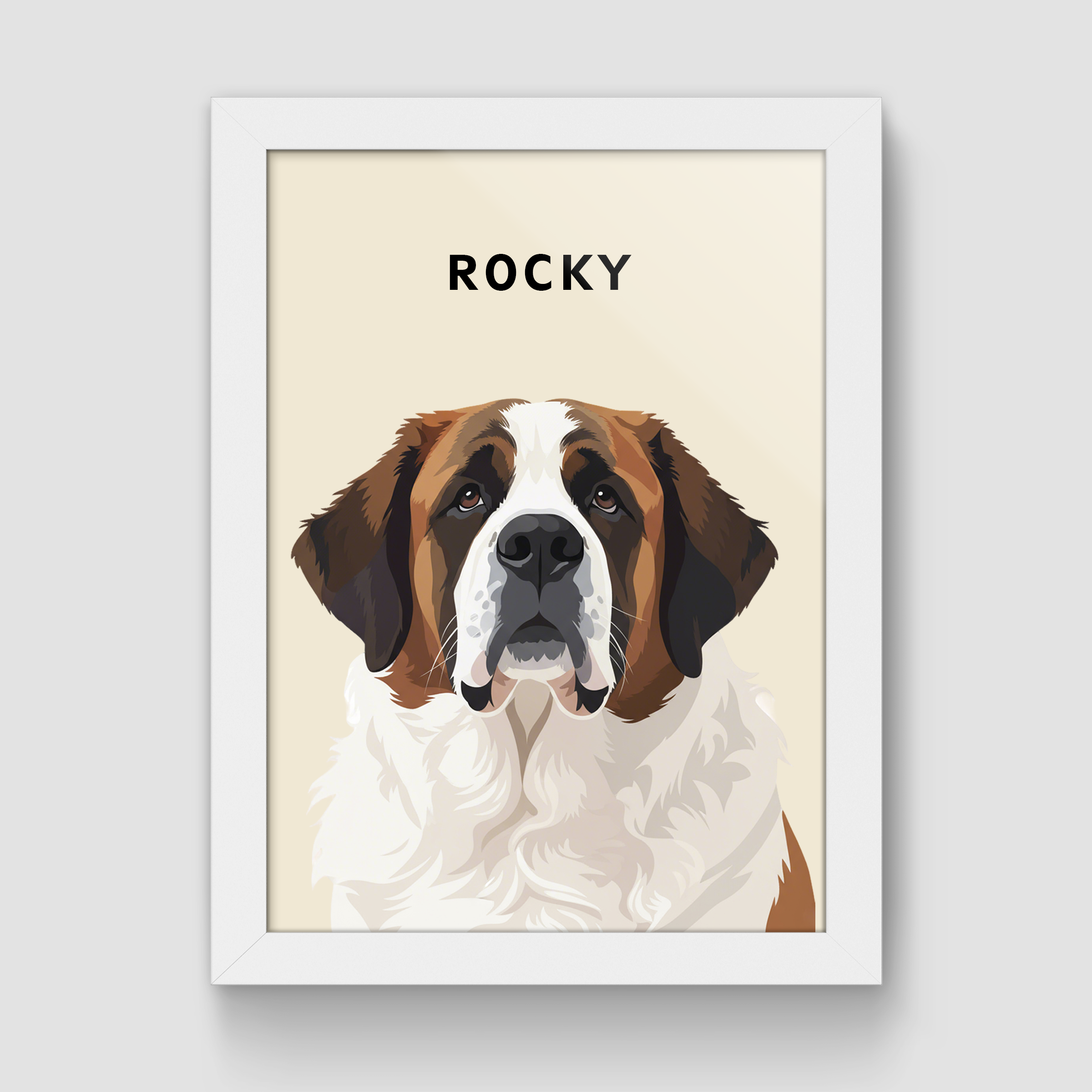 White Frame/Creamy