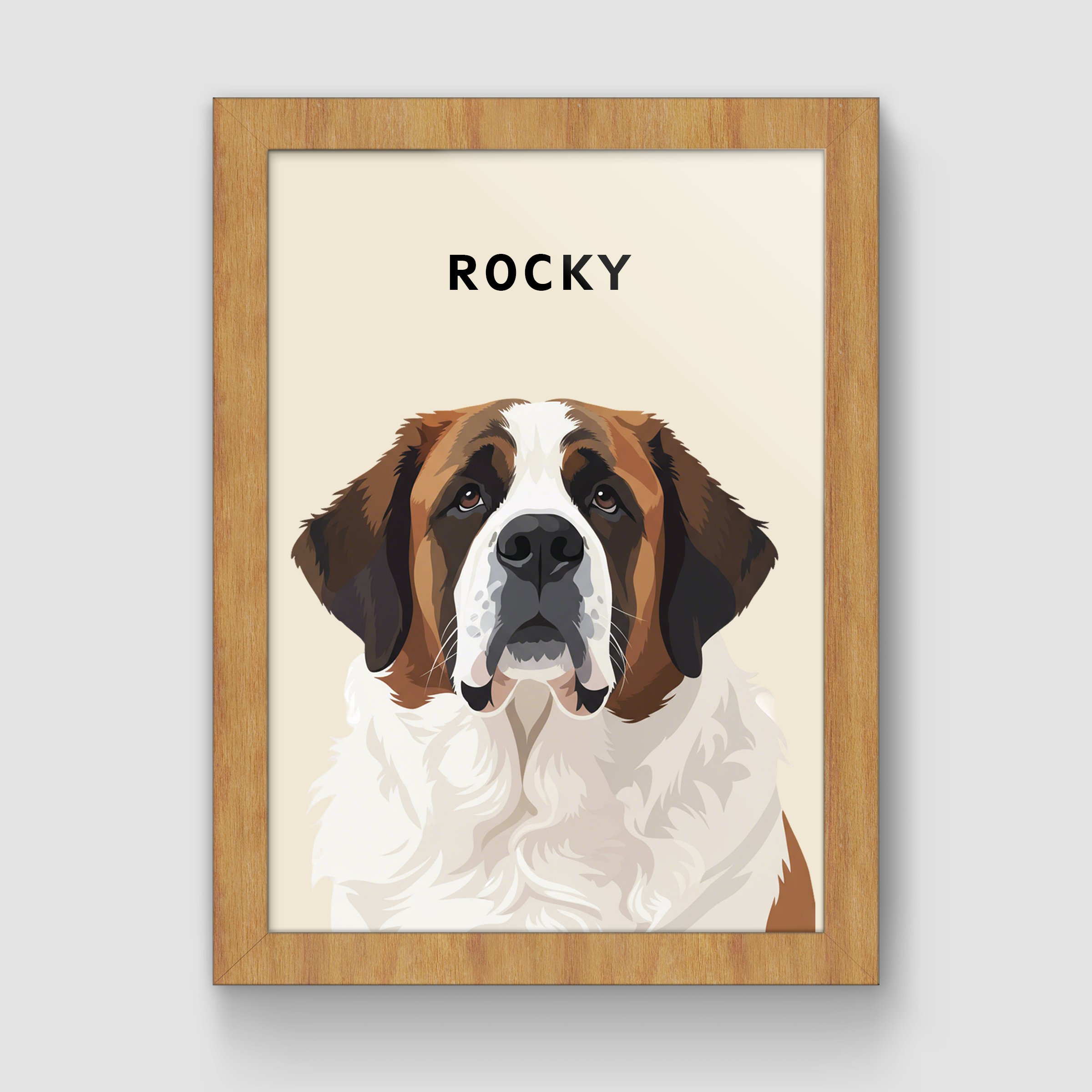 Wooden frame/Creamy
