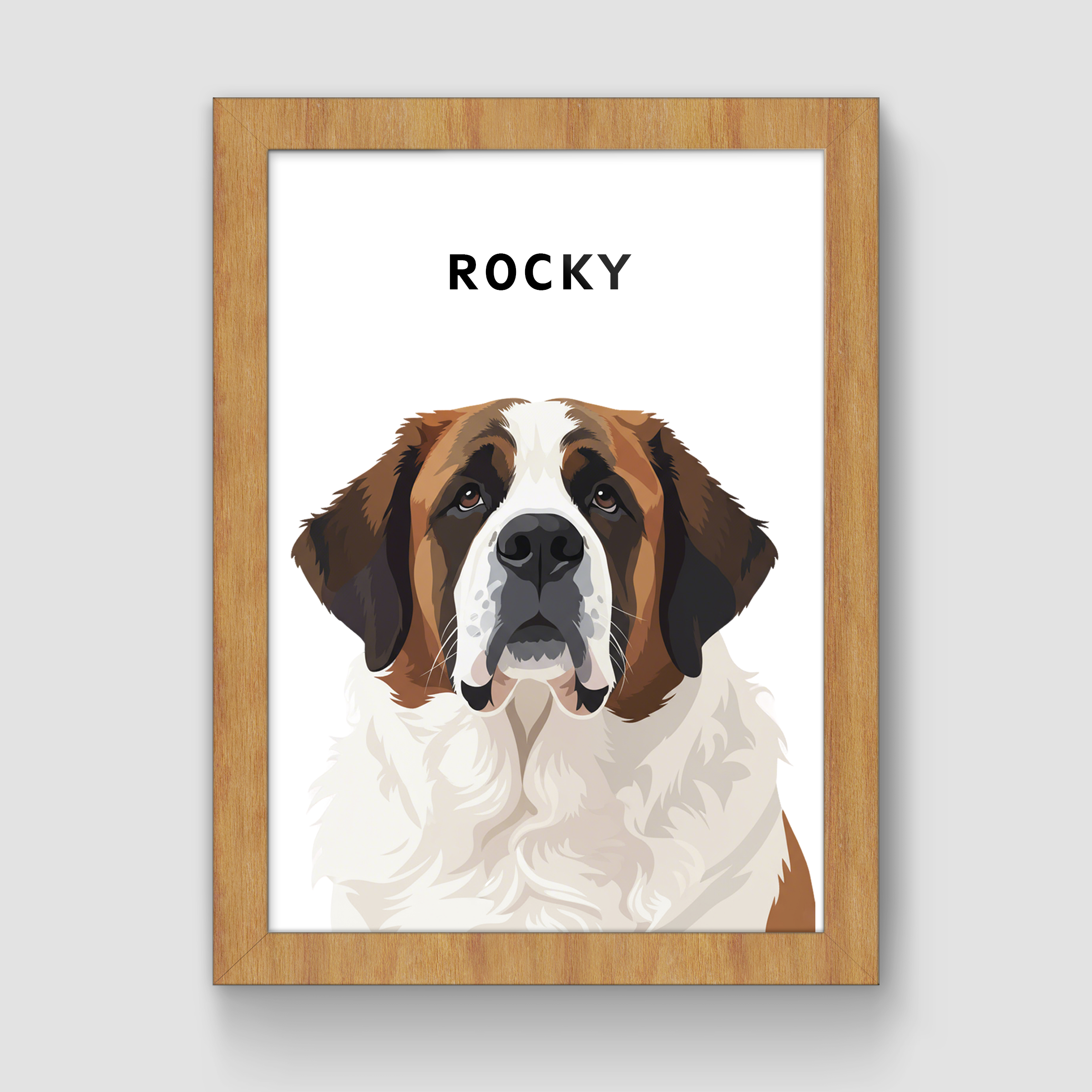 Wooden frame/White
