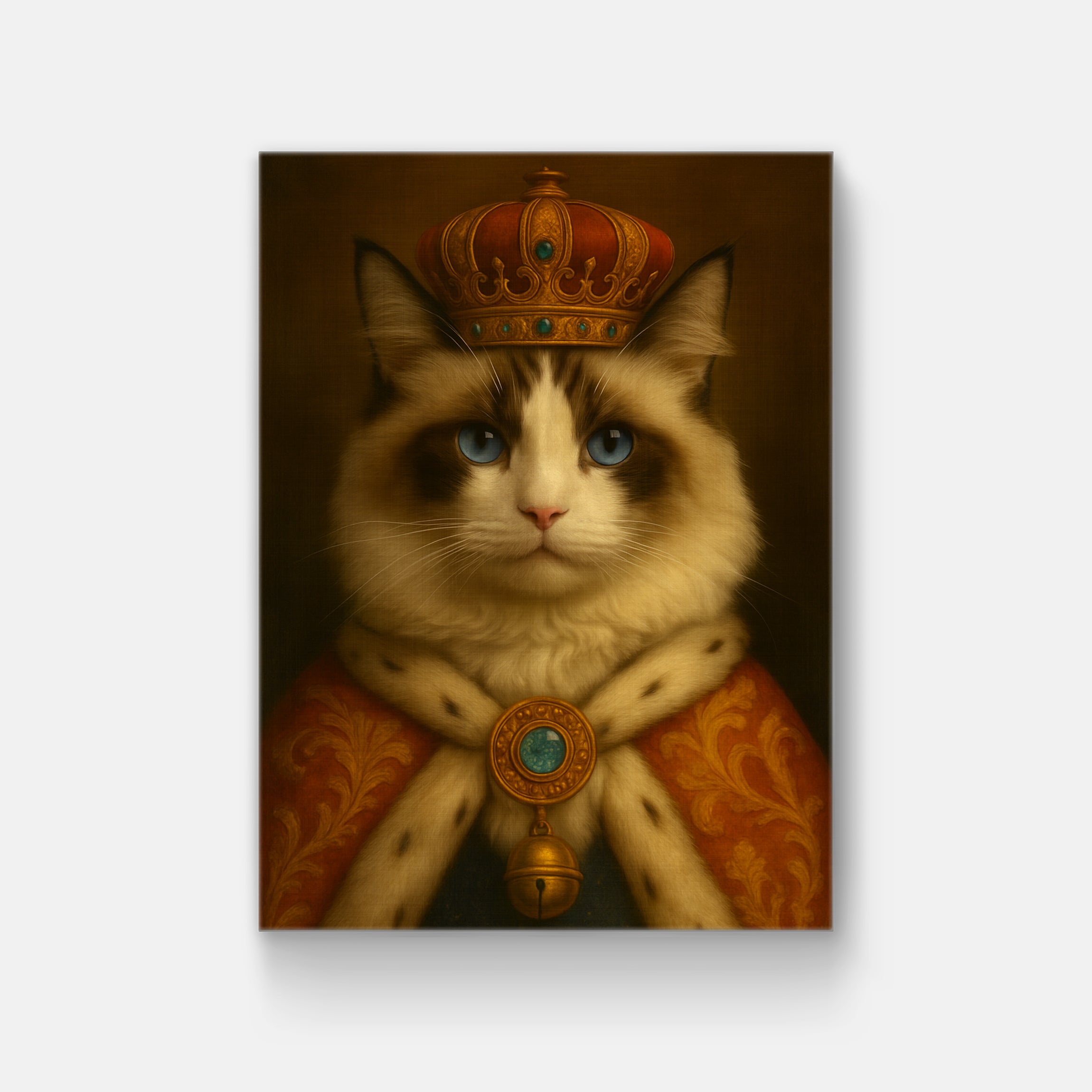 The king commissioned a pet portrait