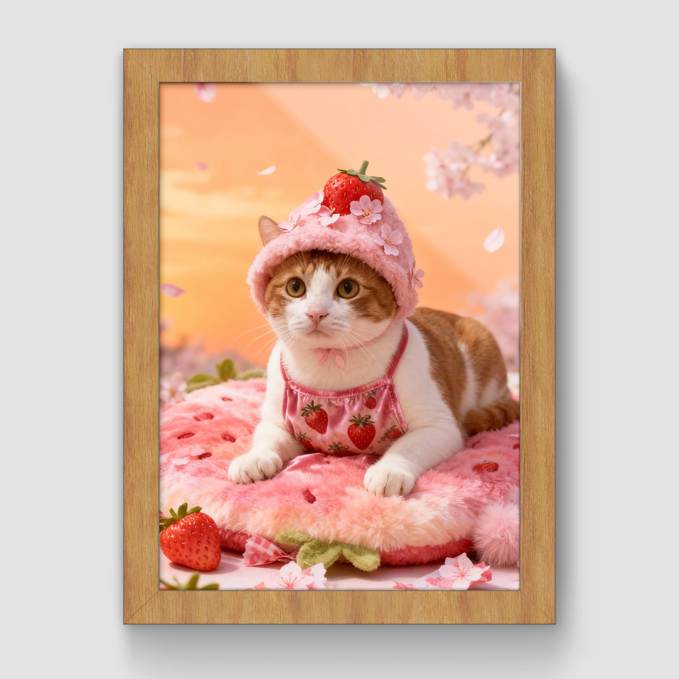 Pink-themed pet art photos