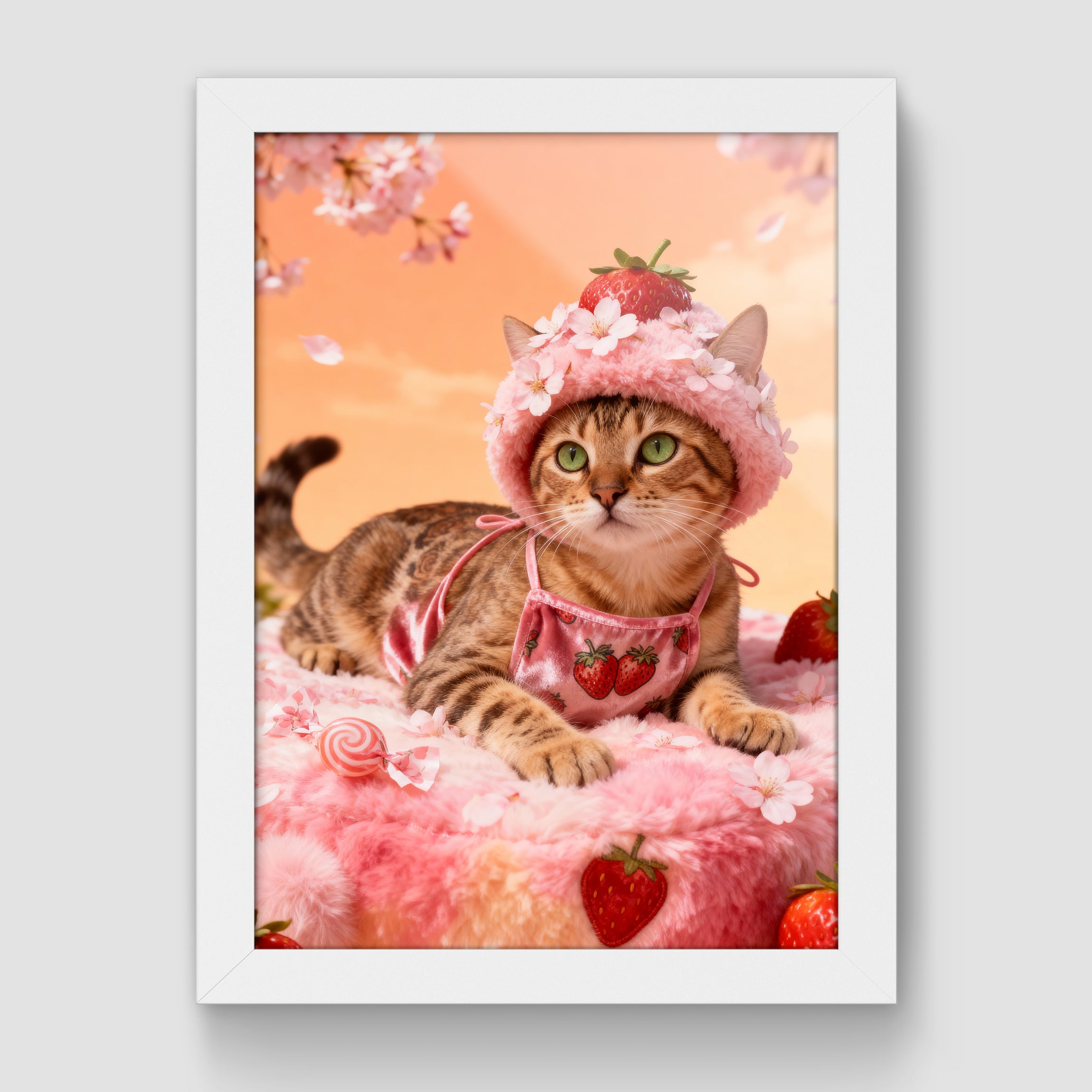 Pink-themed pet art photos